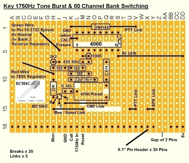1750Hz Key Tone Burst Circuit